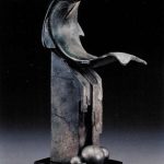 tim cherry over the falls salmon bronze wildlife sculpture