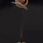 tim cherry owl moon barn owl great horned owl bronze wildlife sculpture