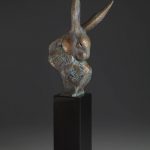 tim cherry rabbit radar bronze wildlife sculpture