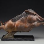 tim cherry racing razorback bronze wildlife sculpture