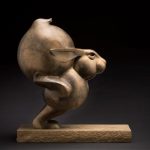 Tim Cherry Rapid Rabbit bronze sculpture wildlife