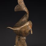 Tim Cherry River Motion fish wildlife bronze sculpture