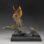 tim cherry salmon resurrection bronze wildlife sculpture