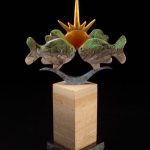 Tim Cherry Sunfish Sunset fish contemporary wildlife bronze sculpture