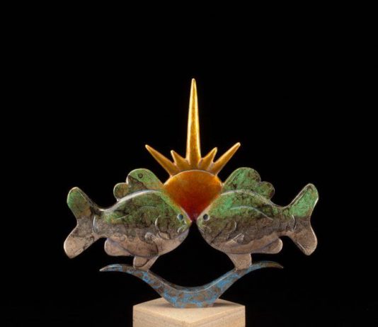 Tim Cherry Sunfish Sunset fish contemporary wildlife bronze sculpture