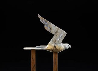 Tim Cherry The Danger From Above bird mouse hawk eagle wildlife bronze sculpture