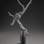 Tim Cherry Tucked In bird tree western wildlife bronze sculpture