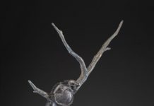 Tim Cherry Tucked In bird tree western wildlife bronze sculpture