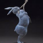 tim cherry willow snipper rabbit bronze wildlife sculpture