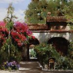 Cyrus Afsary Art Of The Wet magazine cover photo San Juan Capistrano Mission architecture building California oil painting