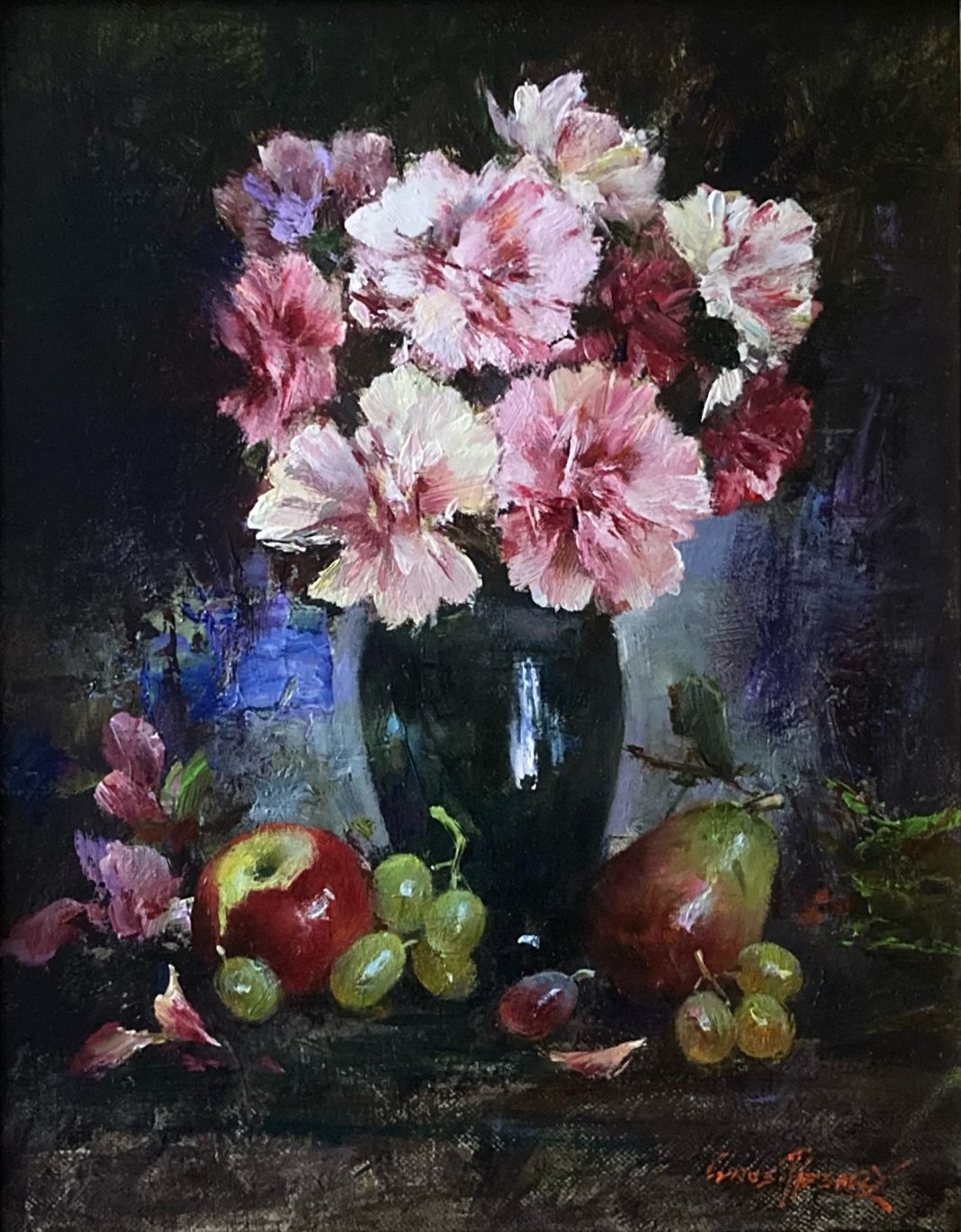 Cyrus Afsary Memory flower floral apple pear oil painting