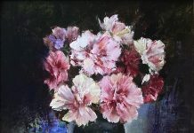 Cyrus Afsary Memory flower floral apple pear oil painting