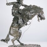 frederic remington western bronze sculpture bronco buster