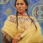 krystii melaine within life's circle Native American woman female portrait figure figurative western oil painting
