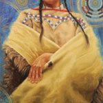 krystii melaine within life's circle native american portrait woman female figure figurative western oil painting