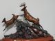 Ken Rowe Flags Of Danger elk wildlife sculpture action bronze