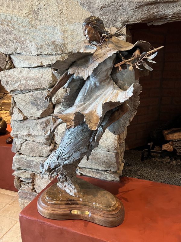 Ken Rowe White Buffalo Calf Woman Native American Indian figure figurative buffalo wildlife western bronze sculpture