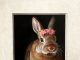 Marina Dieul Lapin 43 rabbit hare bunny western wildlife oil painting flower rose crown