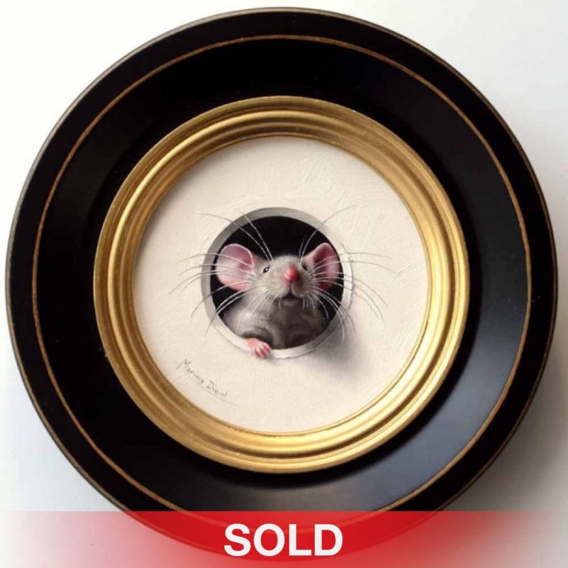 Marina Dieul Petite Souris 480 mouse mice wildlife oil painting sold