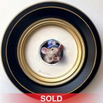 Marina Dieul Petite Souris little mouse wildlife trompe l'oeil oil painting framed sold
