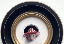 Marina Dieul Petite Souris 837 little mouse mice wildlife trompe l'oeil oil painting framed humorous art fantasy