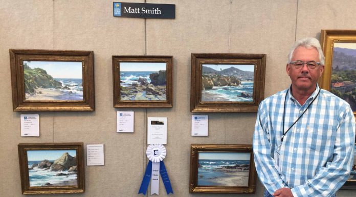 Matt Smith "Artists' Choice Award" winner 20th Annual Laguna Beach Plein Air Painting Invitational seascape landscape oil painting