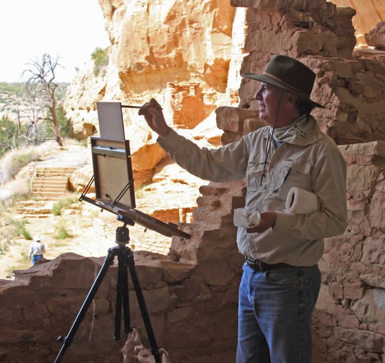 Lorenzo Chavez painting on location artist plein air outdoor