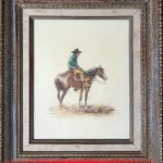 olaf wieghorst cowboy charro pen ink watercolor western painting horse