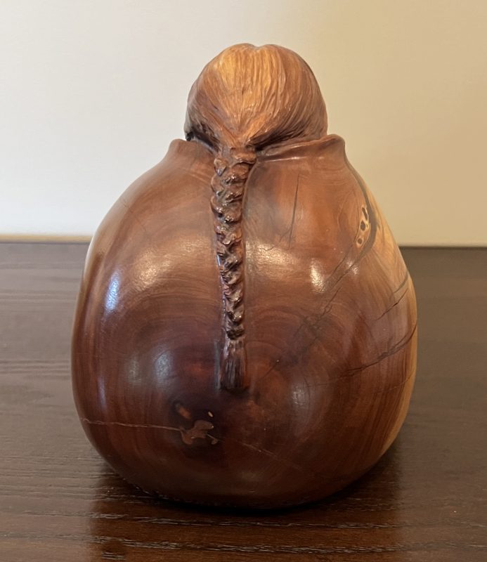 Bob Boomer Blanketed Native American Indian blanket pottery pot western woodcarving back