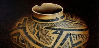 Cheryl English Anasazi pottery Native American oil painting