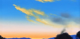 Dale Terbush The Peace of Twilight oil painting landscape sunset sunrise adobe