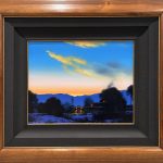 Dale Terbush The Peace of Twilight oil painting landscape sunset sunrise adobe framed