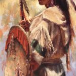 James Ayers Proud One Native American western oil painting