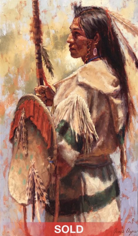 James Ayers Proud One Native American western oil painting