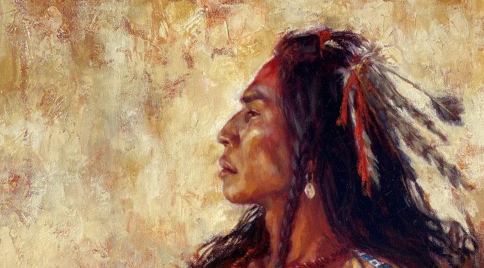 James Ayers Supreme Dignity Native America portrait western oil painting