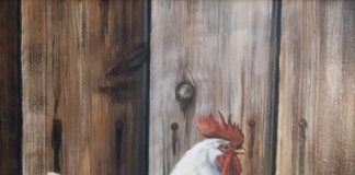 Trevor Swanson The Rooster farm ranch chicken western oil painting