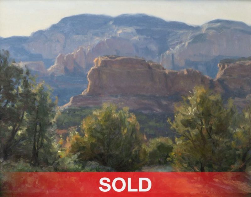 Clyde Aspevig "Boynton Canyon" Sedona Arizona landscape mountains red rocks western landscape oil painting