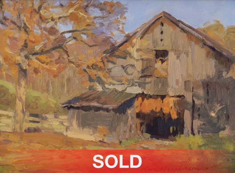Kevin Macpherson Kentucky Tabacco Barn farm building country western oil painting