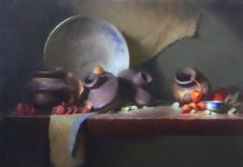 David Riedel Clay Vessels still life still-life oil painting