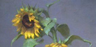 David Riedel Sunflowers floral flower plant seed still-life stilllife still life oil painting