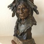 John Coleman Big Soldier Native American Indian western bronze sculpture