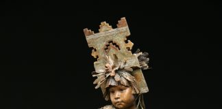 John Coleman Bringing The Buds To Life Native American Indian girl dance dancer western bronze sculpture