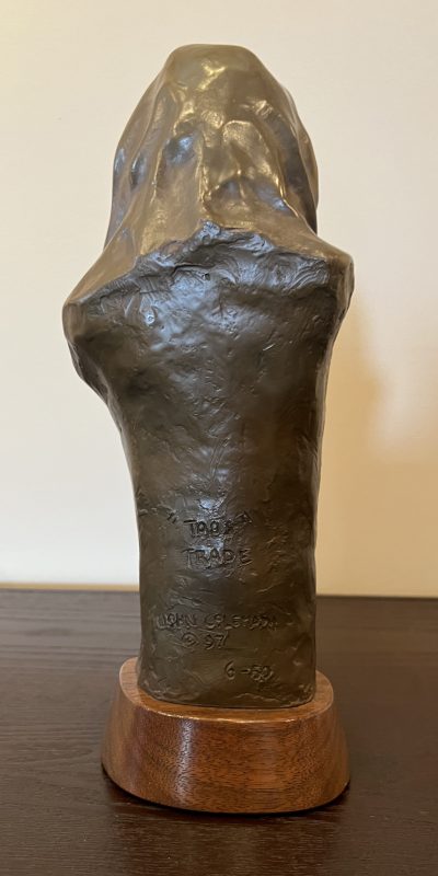 John Coleman Taos Trade Native American Indian figure figurative western bronze sculpture figure figurative back