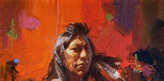 Roy Andersen The Shirt Wearer Native American Indian western oil painting portrait