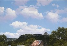 William Slaughter Bluebonnets landscape western oil painting