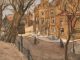 G.M. Collcutt "Holly Bush" mixed media watercolor painting England United Kingdom architectural painting