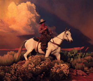 Mark Maggiori Electric Desert cowboy western oil painting