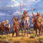 Martin Grelle Offerings On The Wind Native American western oil painting