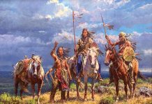 Martin Grelle Offerings On The Wind Native American western oil painting