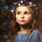 Morgan Weistling Art of the West magazine cover figure portrait girl roses figurative western oil painting